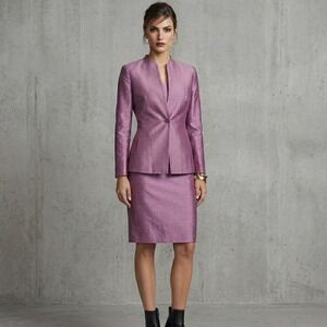 Rena Rowan (Jones New York) VTG 90s Silk Dress Suit